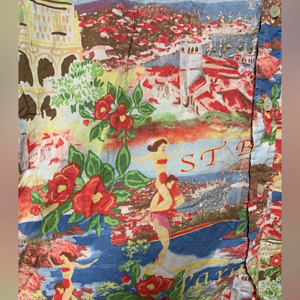 Vtg Tommy Hilfiger Hawaiian 🌺 Shirt Size M - Picture 5 of 6